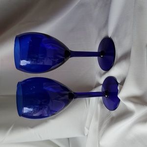 Cobalt blue wine glasses